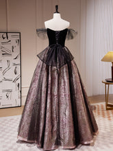 Coffee Color Off The Shoulder Drop Waist Formal Dress Prom Dress - DollyGown